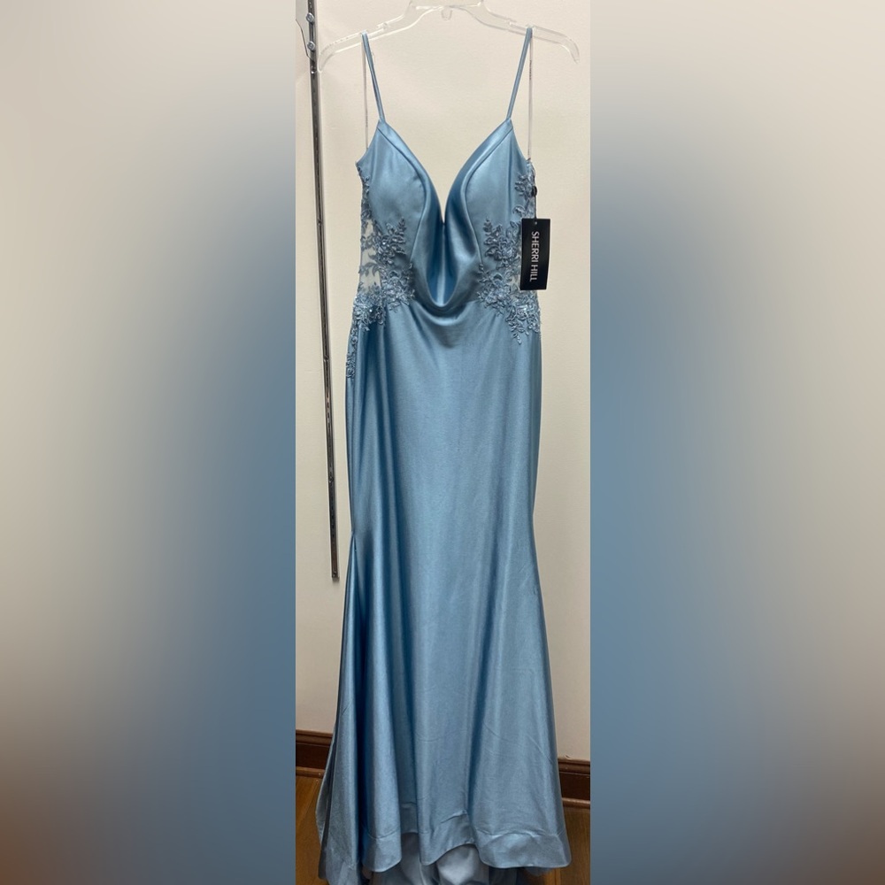 Sherri hill, light blue, size 14